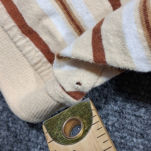 Southpole Polo Y2K Shirt Mens XL Tan Brown White Striped Pique‎ Hip Hop - Picture 11 of 12